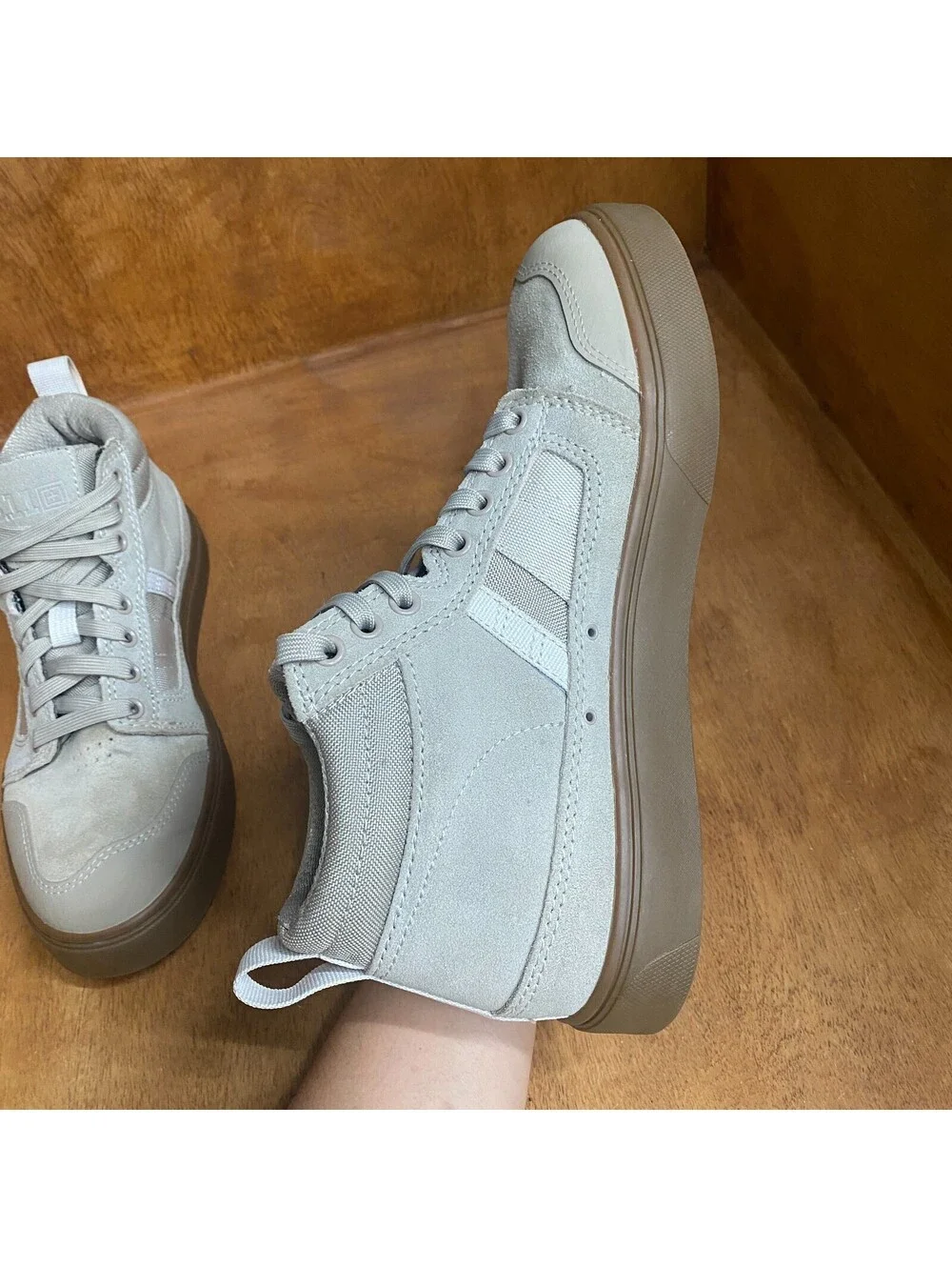 5.11 Tactical Norris Sneaker Shoes Men 8.5 Khaki Suede Puncture Resistant Vibram